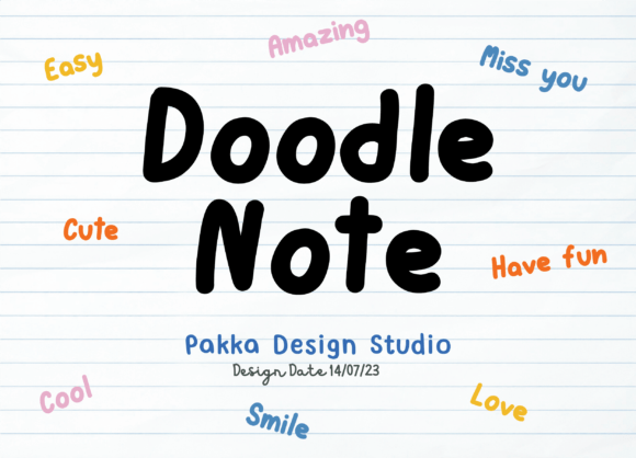 Doodle Note Font for Creative Editorial Design