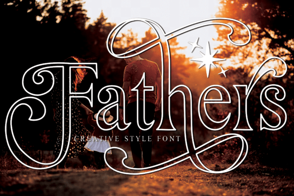 Fathers Outline: A Luxurious Script Font for Handmade Creations