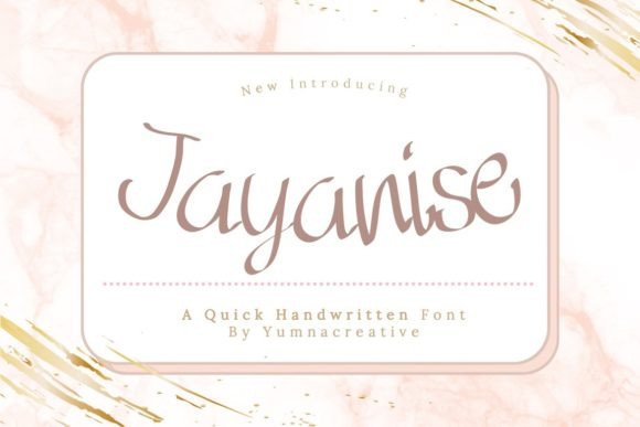 Jayanise: The Elegant Script Font for Premium Digital Branding